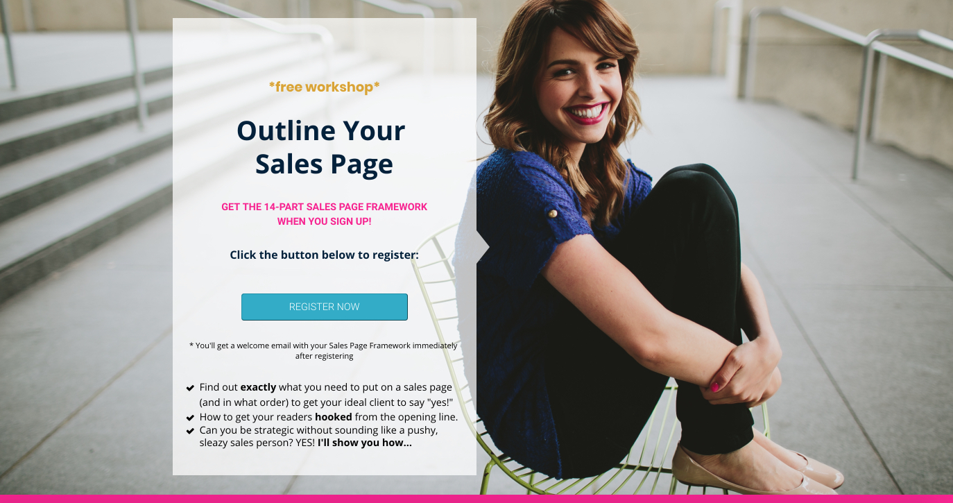 Outline your sales page
