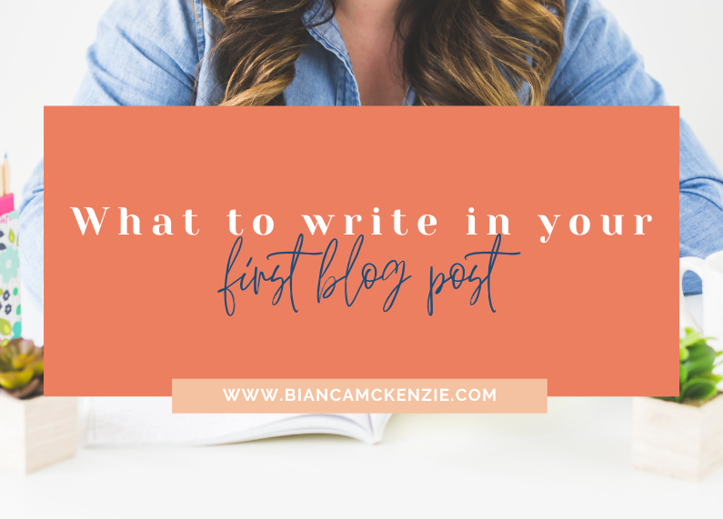 What to write in your first blog post