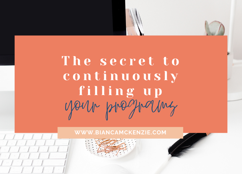 The secret to continuously filling up your programs